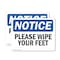 Signmission Please Wipe Your Feet, 14 in W x Rectangle, Plastic OS-2PACK-NS-P-1014-L-16375 - alternate 1